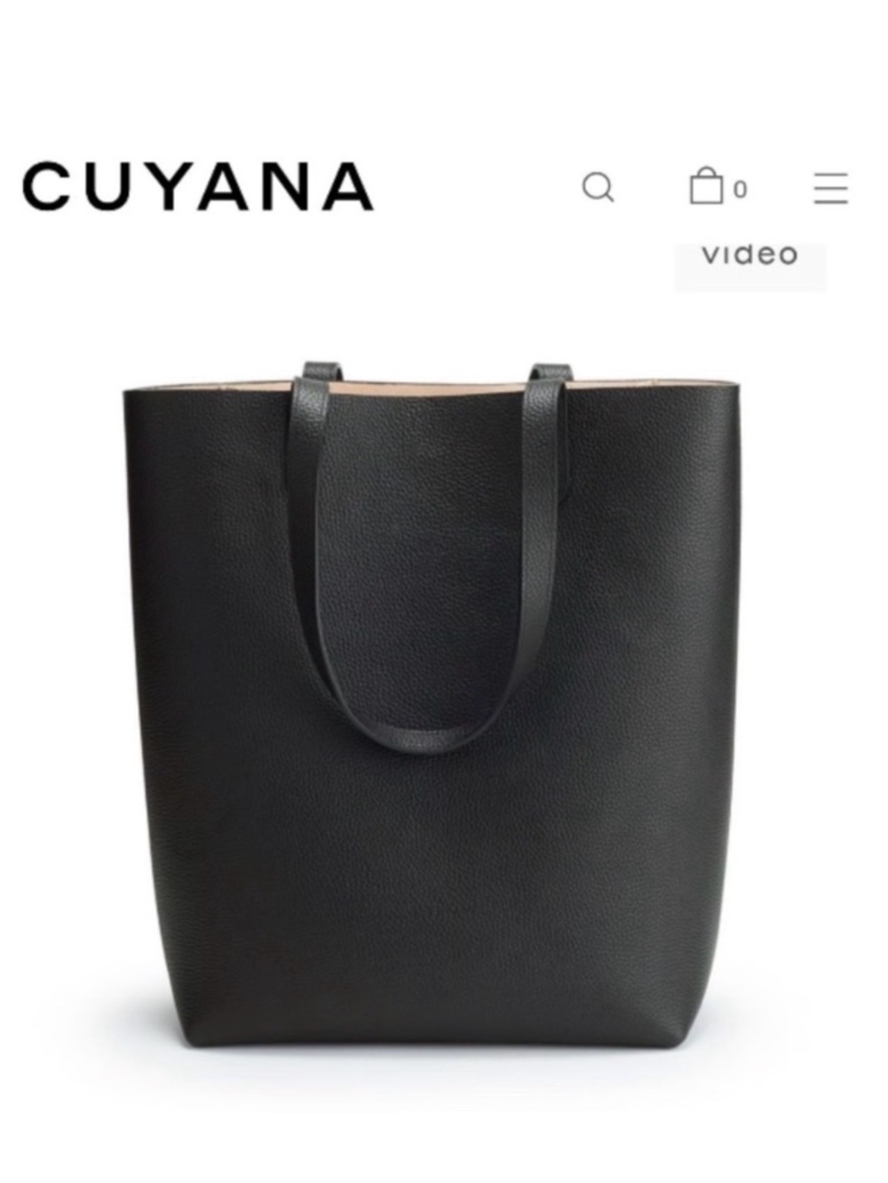 Cuyana Tall Structured Leather Tote